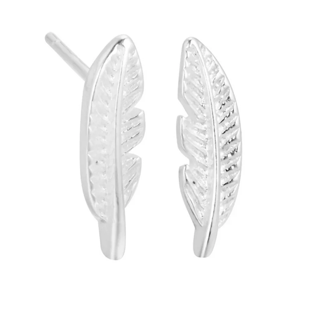 New‎ S925 Feather Stud Earrings